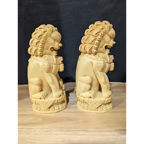 Norleans Chinese Buddhist Imperial Lions Fu Foo Dogs Spiritual Guardian Figures - Picture 4 of 10